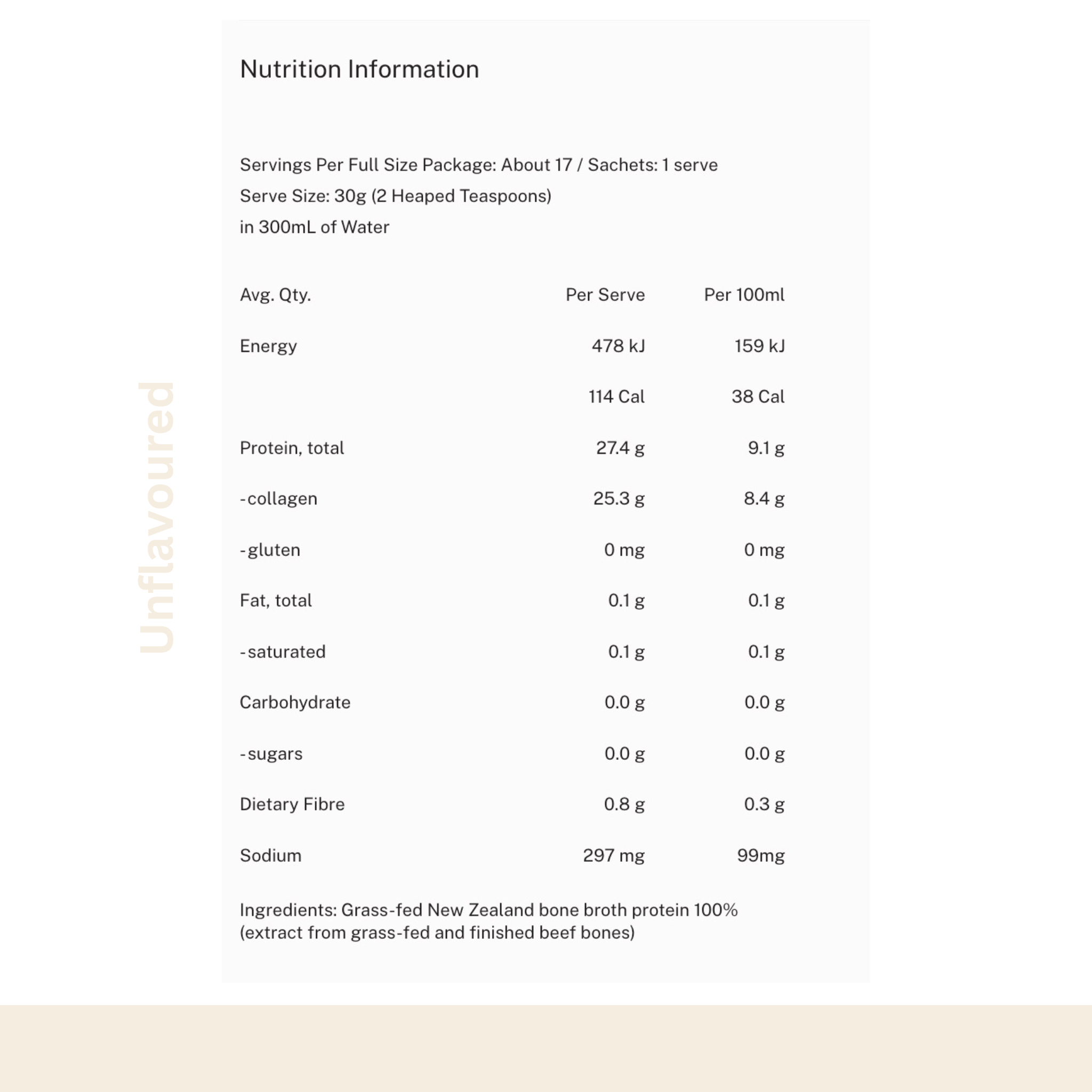 Mitchells Unflavoured Bone Broth Protein