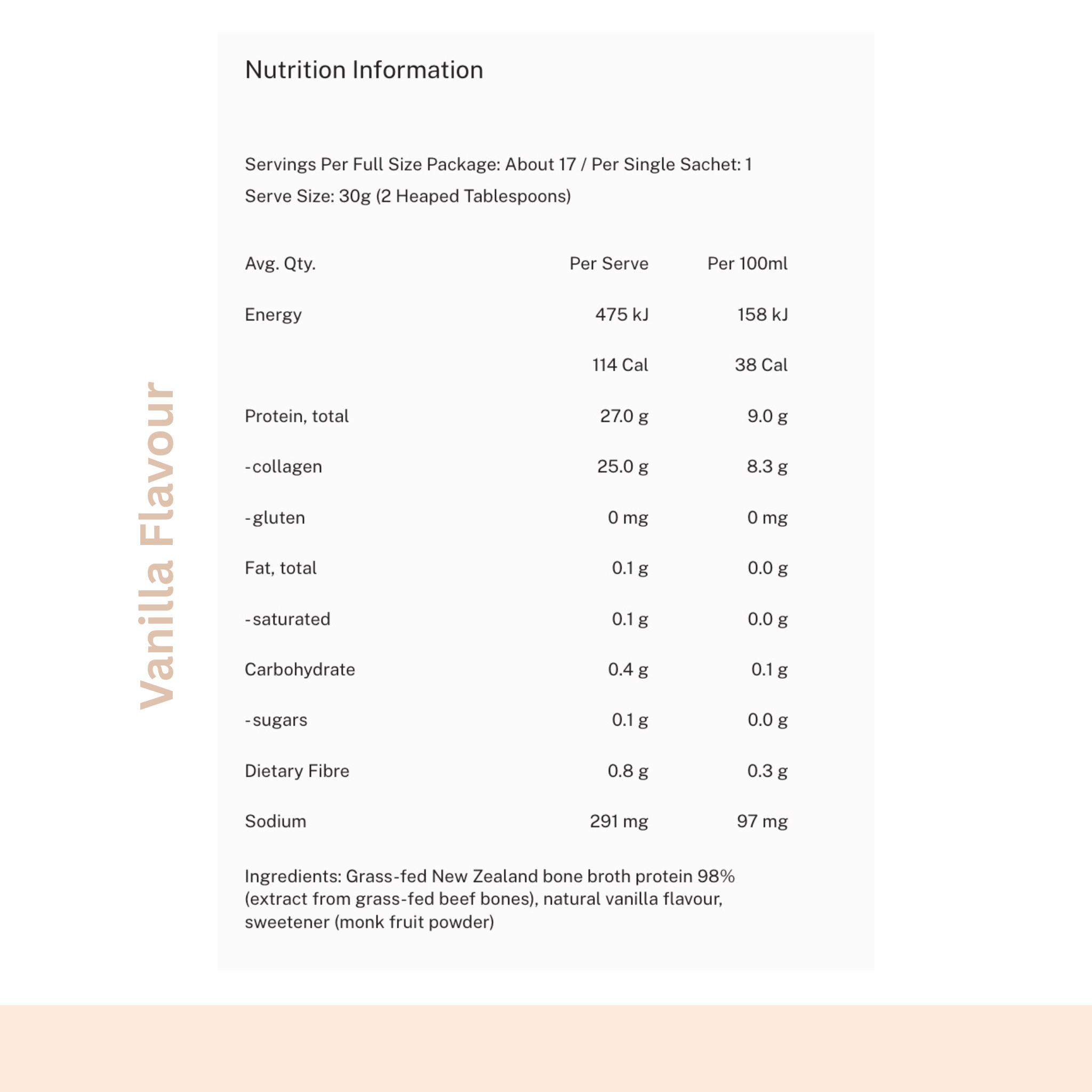 Mitchells Vanilla Bone Broth Protein